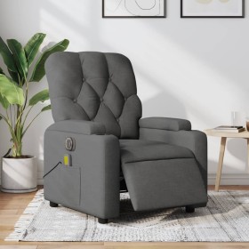 Sillón reclinable de masaje eléctrico tela gris oscuro de , Sillones - Ref: Foro24-3204699, Precio: 270,19 €, Descuento: %