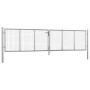 Puerta de jardín de acero galvanizado plateado 415x125 cm de vidaXL, Puertas de jardín - Ref: Foro24-144298, Precio: 381,99 €...