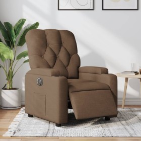 Sillón reclinable eléctrico de tela marrón de , Sillones - Ref: Foro24-3204690, Precio: 251,90 €, Descuento: %