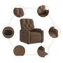 Sillón reclinable eléctrico de tela marrón de , Sillones - Ref: Foro24-3204690, Precio: 251,62 €, Descuento: %