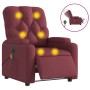 Sillón de masaje reclinable eléctrico tela rojo tinto de , Sillones - Ref: Foro24-3204701, Precio: 282,20 €, Descuento: %