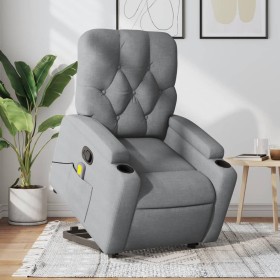 Light Gray Fabric Foot Recliner Massage Chair by , Armchairs - Ref: Foro24-3204722, Price: 290,99 €, Discount: %