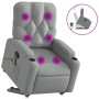 Light Gray Fabric Foot Recliner Massage Chair by , Armchairs - Ref: Foro24-3204722, Price: 304,56 €, Discount: %