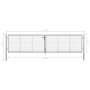 Puerta de jardín de acero galvanizado plateado 415x125 cm de vidaXL, Puertas de jardín - Ref: Foro24-144298, Precio: 381,99 €...