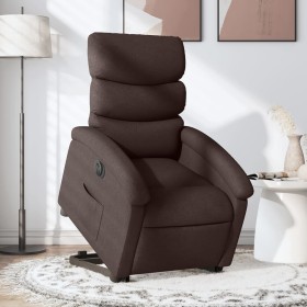 Sillón eléctrico reclinable elevable de tela marrón oscuro de , Sillones - Ref: Foro24-3204007, Precio: 309,07 €, Descuento: %