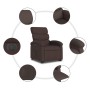 Sillón eléctrico reclinable elevable de tela marrón oscuro de , Sillones - Ref: Foro24-3204007, Precio: 307,86 €, Descuento: %