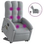 Liftable reclining electric massage chair light gray fabric by , Armchairs - Ref: Foro24-3204128, Price: 305,99 €, Discount: %