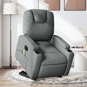 Sillón de masaje eléctrico reclinable elevable tela gris oscuro de , Sillones - Ref: Foro24-3204405, Precio: 339,55 €, Descue...