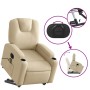 Sillón de masaje eléctrico reclinable elevable tela crema de , Sillones - Ref: Foro24-3204413, Precio: 340,99 €, Descuento: %