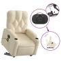 Liftable reclining electric massage chair cream fabric by , Armchairs - Ref: Foro24-3204755, Price: 340,32 €, Discount: %