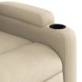 Liftable reclining electric massage chair cream fabric by , Armchairs - Ref: Foro24-3204755, Price: 340,32 €, Discount: %