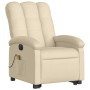 Sillón de masaje eléctrico reclinable elevable tela crema de , Sillones - Ref: Foro24-3204137, Precio: 316,60 €, Descuento: %