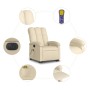 Sillón de masaje eléctrico reclinable elevable tela crema de , Sillones - Ref: Foro24-3204137, Precio: 316,60 €, Descuento: %