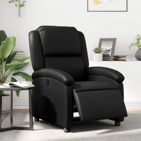 Sillón reclinable eléctrico de cuero sintético negro de , Sillones - Ref: Foro24-3204212, Precio: 264,07 €, Descuento: %