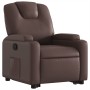 Sillón reclinable elevable cuero sintético marrón de , Sillones - Ref: Foro24-3204432, Precio: 328,22 €, Descuento: %