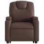 Sillón reclinable elevable cuero sintético marrón de , Sillones - Ref: Foro24-3204432, Precio: 328,22 €, Descuento: %