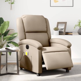 Sillón reclinable de masaje eléctrico cuero sintético capuchino de , Sillones - Ref: Foro24-3204225, Precio: 271,21 €, Descue...