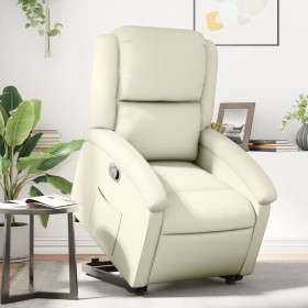 Cream-colored artificial leather liftable recliner chair by , Armchairs - Ref: Foro24-3204227, Price: 294,99 €, Discount: %