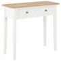 White wood dressing table console table 79x30x74 cm by vidaXL, Side tables - Ref: Foro24-280053, Price: 146,99 €, Discount: %