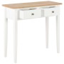 White wood dressing table console table 79x30x74 cm by vidaXL, Side tables - Ref: Foro24-280053, Price: 146,99 €, Discount: %