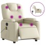 Cream synthetic leather electric reclining massage chair by , Armchairs - Ref: Foro24-3204424, Price: 263,02 €, Discount: %