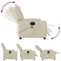 Cream synthetic leather electric reclining massage chair by , Armchairs - Ref: Foro24-3204424, Price: 263,02 €, Discount: %