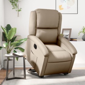 Sillón elevable eléctrico cuero artificial capuchino de , Sillones - Ref: Foro24-3204246, Precio: 374,99 €, Descuento: %