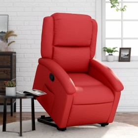 Sillón reclinable elevable cuero artificial rojo de , Sillones - Ref: Foro24-3204231, Precio: 357,99 €, Descuento: %