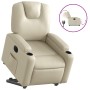 Sillón reclinable elevable eléctrico de cuero sintético crema de , Sillones - Ref: Foro24-3204445, Precio: 298,68 €, Descuent...