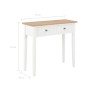 White wood dressing table console table 79x30x74 cm by vidaXL, Side tables - Ref: Foro24-280053, Price: 146,99 €, Discount: %