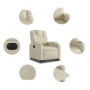 Sillón reclinable elevable eléctrico de cuero sintético crema de , Sillones - Ref: Foro24-3204445, Precio: 298,68 €, Descuent...