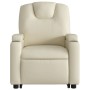 Sillón reclinable elevable eléctrico de cuero sintético crema de , Sillones - Ref: Foro24-3204445, Precio: 298,68 €, Descuent...