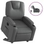 Sillón reclinable elevable eléctrico de cuero sintético gris de , Sillones - Ref: Foro24-3204447, Precio: 330,49 €, Descuento: %