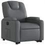 Sillón reclinable elevable eléctrico de cuero sintético gris de , Sillones - Ref: Foro24-3204447, Precio: 330,49 €, Descuento: %