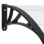 Black PC door canopy 200x100 cm by vidaXL, Awnings - Ref: Foro24-45627, Price: 85,99 €, Discount: %