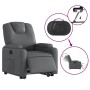 Sillón reclinable elevable eléctrico de cuero sintético gris de , Sillones - Ref: Foro24-3204447, Precio: 330,49 €, Descuento: %