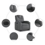 Sillón reclinable elevable eléctrico de cuero sintético gris de , Sillones - Ref: Foro24-3204447, Precio: 330,49 €, Descuento: %