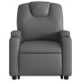 Sillón reclinable elevable eléctrico de cuero sintético gris de , Sillones - Ref: Foro24-3204447, Precio: 330,49 €, Descuento: %