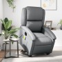 Gray synthetic leather electric lift massage chair by , Armchairs - Ref: Foro24-3204250, Price: 322,69 €, Discount: %