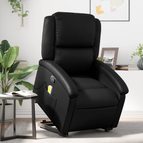 Black Artificial Leather Foot Massage Recliner by , Armchairs - Ref: Foro24-3204233, Price: 268,69 €, Discount: %