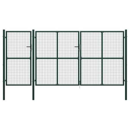 Grünes Gartentor aus Stahl 400x150 cm von vidaXL, Gartentore - Ref: Foro24-144313, Preis: 623,99 €, Rabatt: %