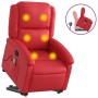 Sillón reclinable de masaje de pie cuero artificial rojo de , Sillones - Ref: Foro24-3204238, Precio: 292,22 €, Descuento: %