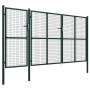 Green steel garden gate 400x150 cm by vidaXL, garden gates - Ref: Foro24-144313, Price: 621,84 €, Discount: %