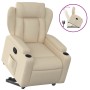 Sillón reclinable elevable de tela color crema de , Sillones - Ref: Foro24-3204491, Precio: 282,29 €, Descuento: %