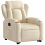 Sillón reclinable elevable de tela color crema de , Sillones - Ref: Foro24-3204491, Precio: 282,29 €, Descuento: %