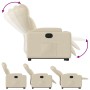 Sillón reclinable elevable de tela color crema de , Sillones - Ref: Foro24-3204491, Precio: 282,29 €, Descuento: %