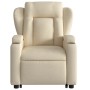 Sillón reclinable elevable de tela color crema de , Sillones - Ref: Foro24-3204491, Precio: 282,29 €, Descuento: %