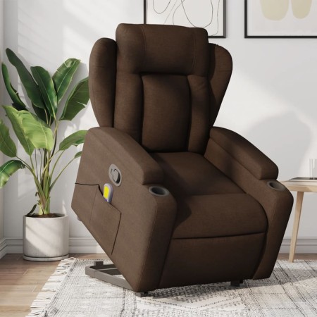 Brown Fabric Foot Recliner Massage Chair by , Armchairs - Ref: Foro24-3204498, Price: 303,69 €, Discount: %