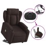 Sillón masaje eléctrico reclinable elevable tela marrón oscuro de , Sillones - Ref: Foro24-3204523, Precio: 344,79 €, Descuen...