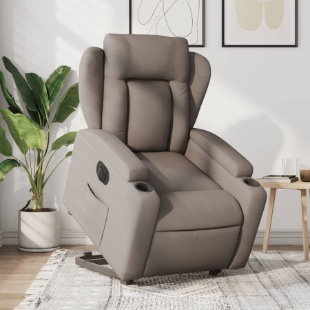 Sillón eléctrico reclinable elevable de tela gris taupe de , Sillones - Ref: Foro24-3204514, Precio: 330,92 €, Descuento: %